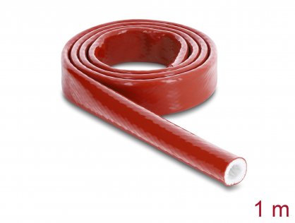 Manson anti incendiu 1m x 10mm silicon Rosu, Delock 19093