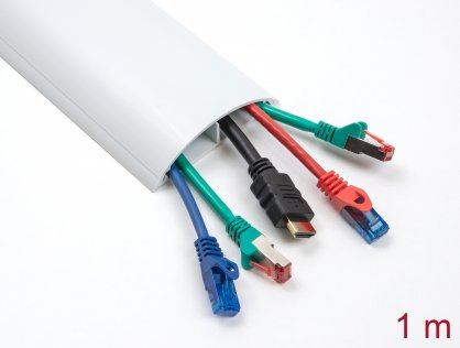 Canal cablu PVC 119 x 26 mm - 1m Alb, Delock 20708