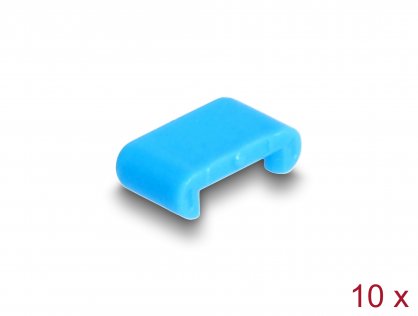 Set 10 buc port blocker pentru USB type C mama Blue, Delock 20950