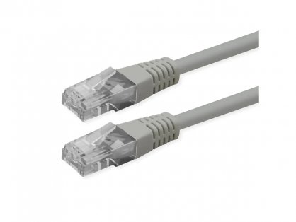 Cablu de retea RJ45 UTP Cat.6 (Class E) PoE 0.3m Gri, Roline 21.51.1510