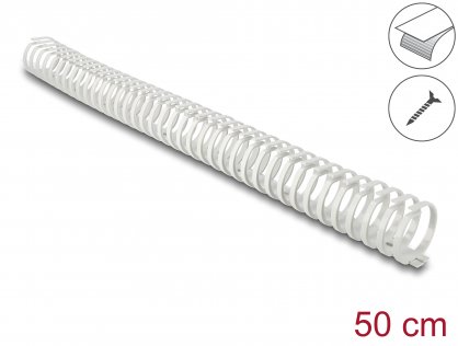Canal cablu cu adeziv/prindere surub 45x46mm 0.5m Gri, Delock 22074