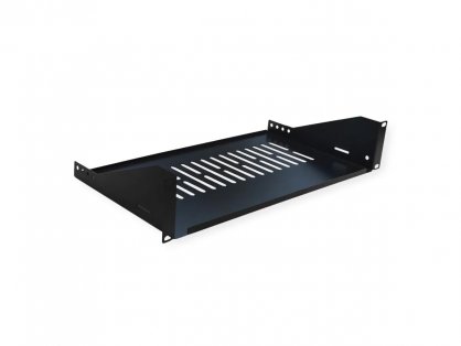 Sertar fix 440x250mm, max. 15kg 2U pentru cabinet 19" Negru, Value 26.99.0432
