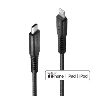 Cablu USB type C la Lightning T-T 0.5m rezistent, Lindy L31285