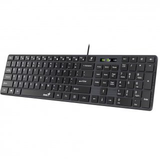 Tastatura multimedia USB Negru, Genius SlimStar 126