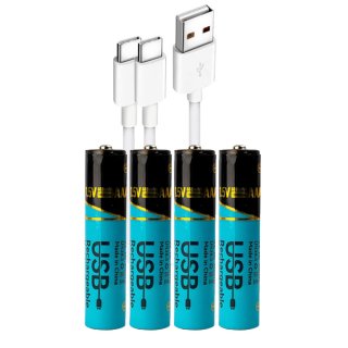 Set 4 buc acumulatori AAA 1.5V 660mWh incarcare USB type C