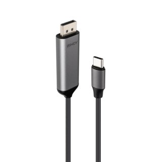 Cablu Bidirectional USB Type C la DisplayPort 8K60Hz/4K144Hz 1m, Lindy L43503