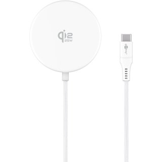 Incarcator magnetic Wireless Qi USB type C 25W cu stand, Goobay G80354