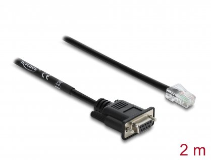 Cablu Serial RS-232/422/485 Sub-D 9 pini la RJ45 M-T 2m, Delock 64297