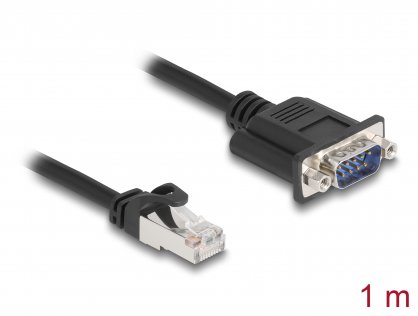 Cablu CAN Bus RJ45 la D-Sub 9 pini Cat.5e STP T-T 1m, Delock 64351