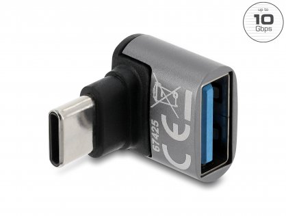 Adaptor USB-C 10 Gbps la USB-A unghi 90 graded T-M, Delock 67425