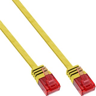 Cablu de retea RJ45 flat Cat.6 UTP 10m Galben, InLine IL71600Y