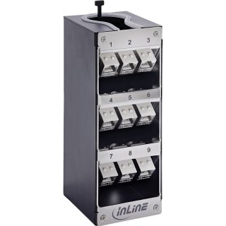 Cutie cu 9 x keystone Cat.6A montare perete/DIN rail, InLine IL76203P