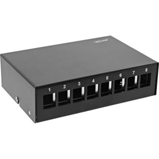 Carcasa keystone 8 x RJ45 metal Negru, Inline IL76268S