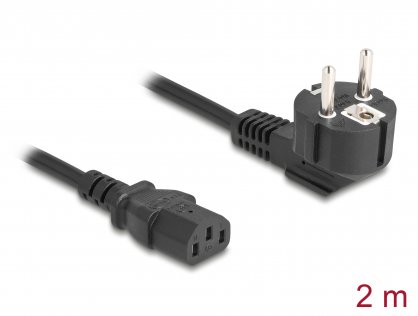 Cablu de alimentare PC Schuko la IEC C13 2m, Delock 81567