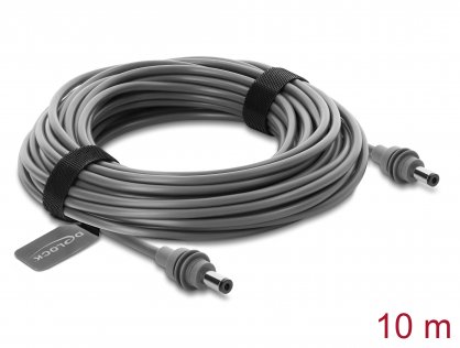 Cablu DC 5.5 x 2.1 mm 100W T-T compatibil cu Starlink Mini 10m Gri, Delock 91826