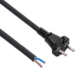 Cablu alimentare Schuko la fire deschise CU 2x1.5mm 3m, Akyga AK-OT-05S