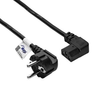 Cablu de alimentare Schuko la IEC C13 CU 1.5m Negru, Akyga AK-PC-02C