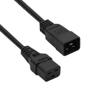 Cablu alimentare C19 la C20 CU 3x1.5mm 1.8m Negru, Akyga AK-UP-03S