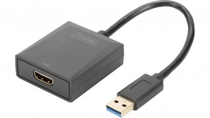 Adaptor USB-A 3.0 la HDMI-A T-M Negru, Digitus DA-70841
