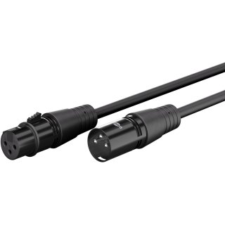 Cablu prelungitor audio XLR 3 pini T-M 2m Negru, Goobay G80029