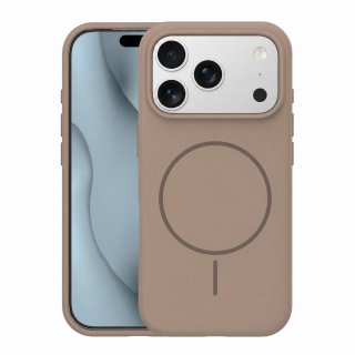 Husa pentru iPhone 17 Pro/ iPhone 18 Pro compatibil MagSafe PC/Silicon Brown, TFO Silicone Thin Mag