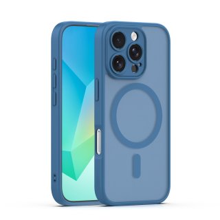 Husa pentru iPhone 16 Pro compatibil MagSafe PC/TPU Dark Blue, TFO Mag Matt