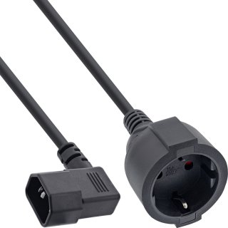 Cablu prelungitor pentru UPS C14 la Schuko unghi/drept 3m, InLine IL16759M