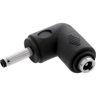 Adaptor alimentare DC 3.5x1.35mm T-M unghi Negru, InLine IL26899C