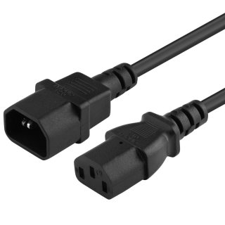 Cablu prelungitor alimentare IEC C13 la C14 7m Negru, kps7