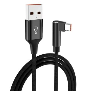 Cablu USB-A 2.0 la USB type C drept/unghi 90 grade 3A 0.5m, ku31czm05
