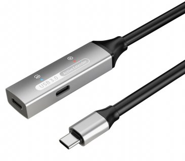 Cablu prelungitor USB 3.2 type C activ cu alimentare T-M 20m, ku31rep20al