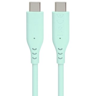 Cablu USB 2.0 type C 60W T-T 1.5m silicon Turcoaz, ku31sa15t