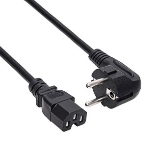 Cablu alimentare Schuko la IEC C15 CU 1.8m Negru, Akyga AK-UP-08